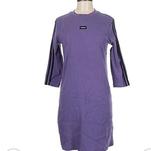 Adidas Purple 3/4 Sleeve Jersey Inspired Midi Dress